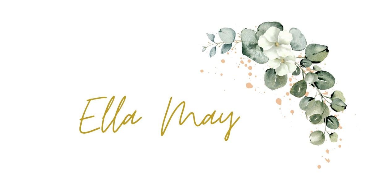 Eucalyptus wedding place card design